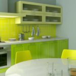 high-end mutfak tasarım yeşil seti