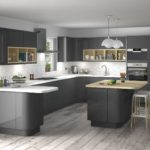 high-end kitchen design gray set