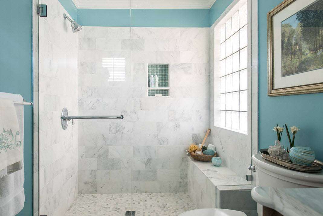 الحمام مع صورة ديكور دش