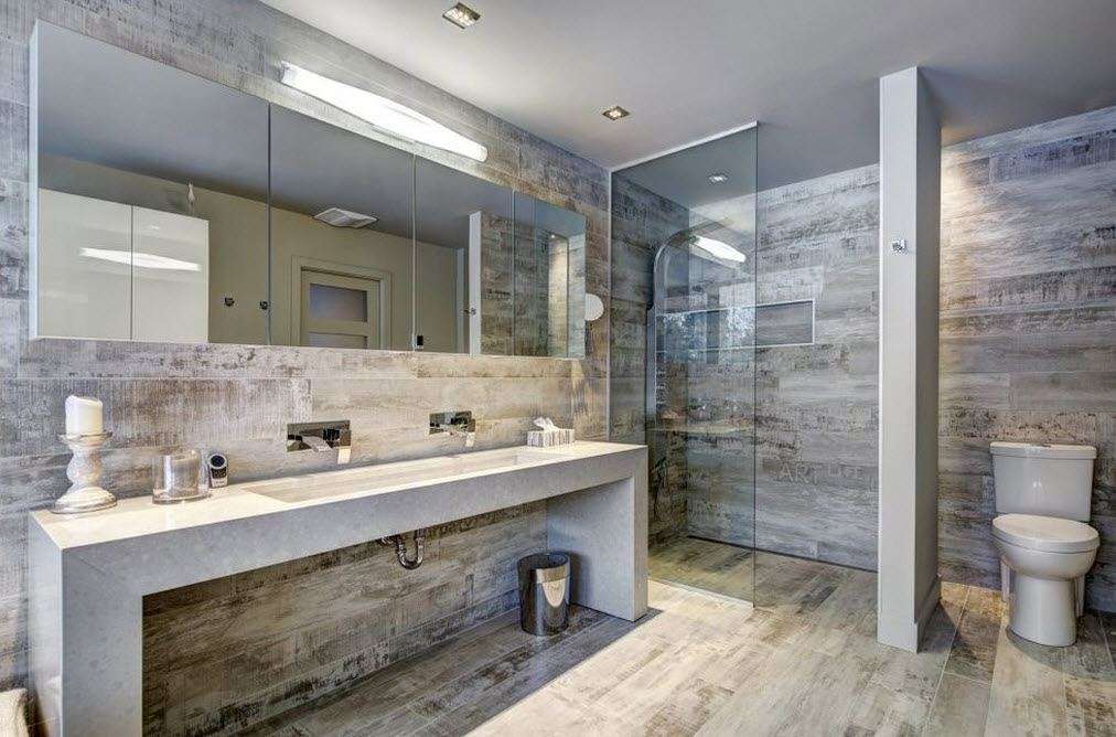 salle de bain avec des idées de design de douche