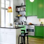 yeşil mutfak tasarım fotoğraf