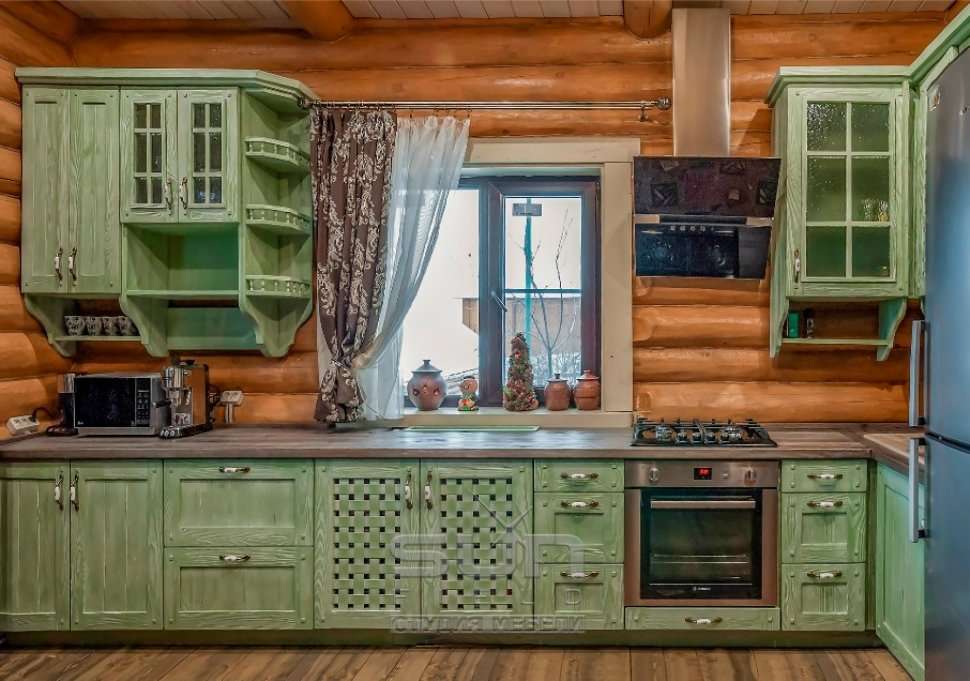 bucătăria verde de țară
