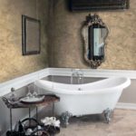 un exemple de l'utilisation de plâtre décoratif léger dans la conception d'une image de salle de bain