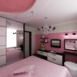 bir yatak odası 15 metrekare parlak tasarım fikri resim