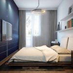 hafif tasarım dar yatak odası resmi örneği