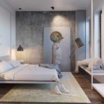 דוגמה לעיצוב יוצא דופן של חדר שינה בתמונה בחרושצ'וב