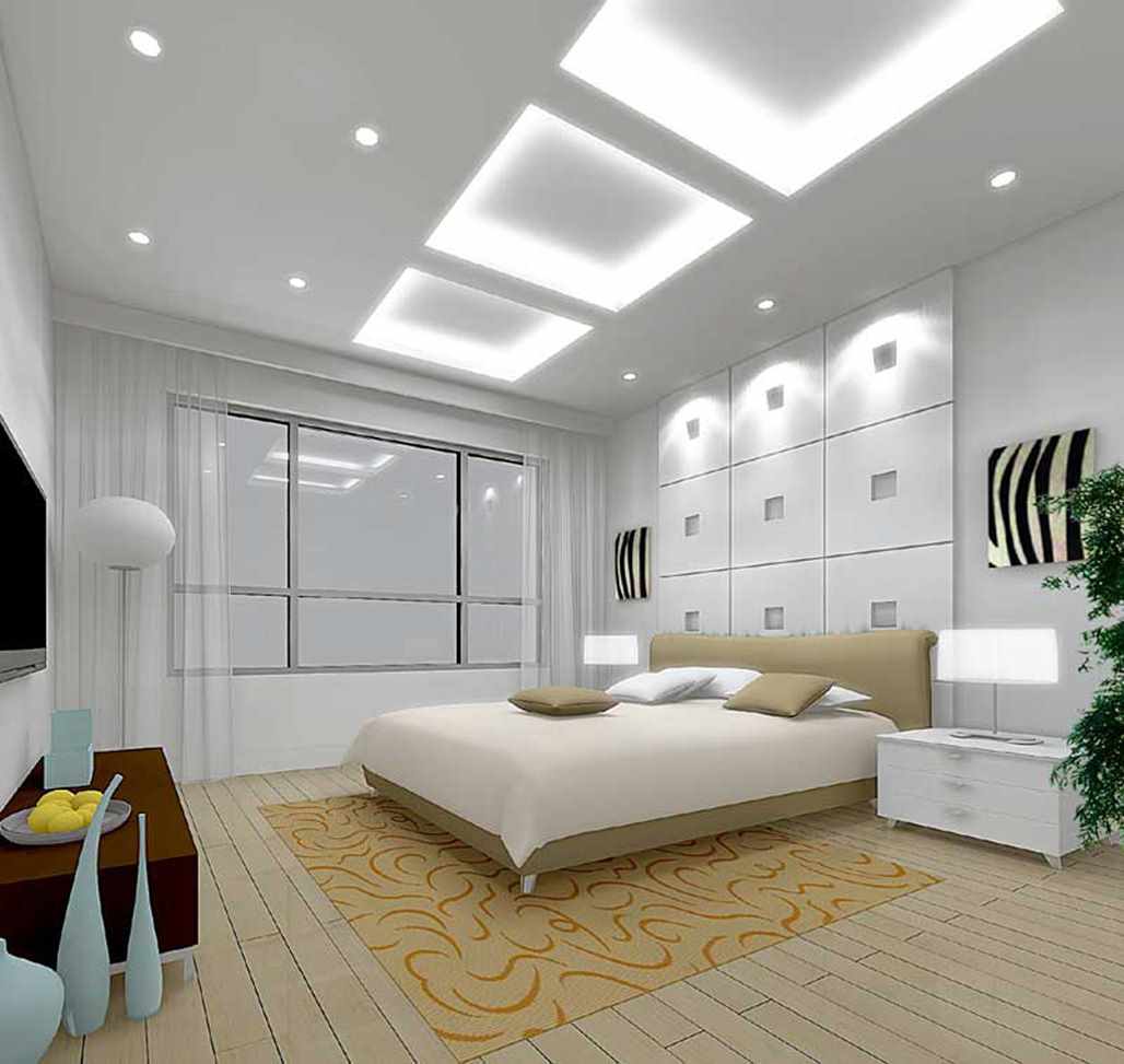 the idea of ​​a beautiful bedroom interior of 15 sq.m