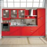 kırmızı mutfak resmi parlak iç versiyonu