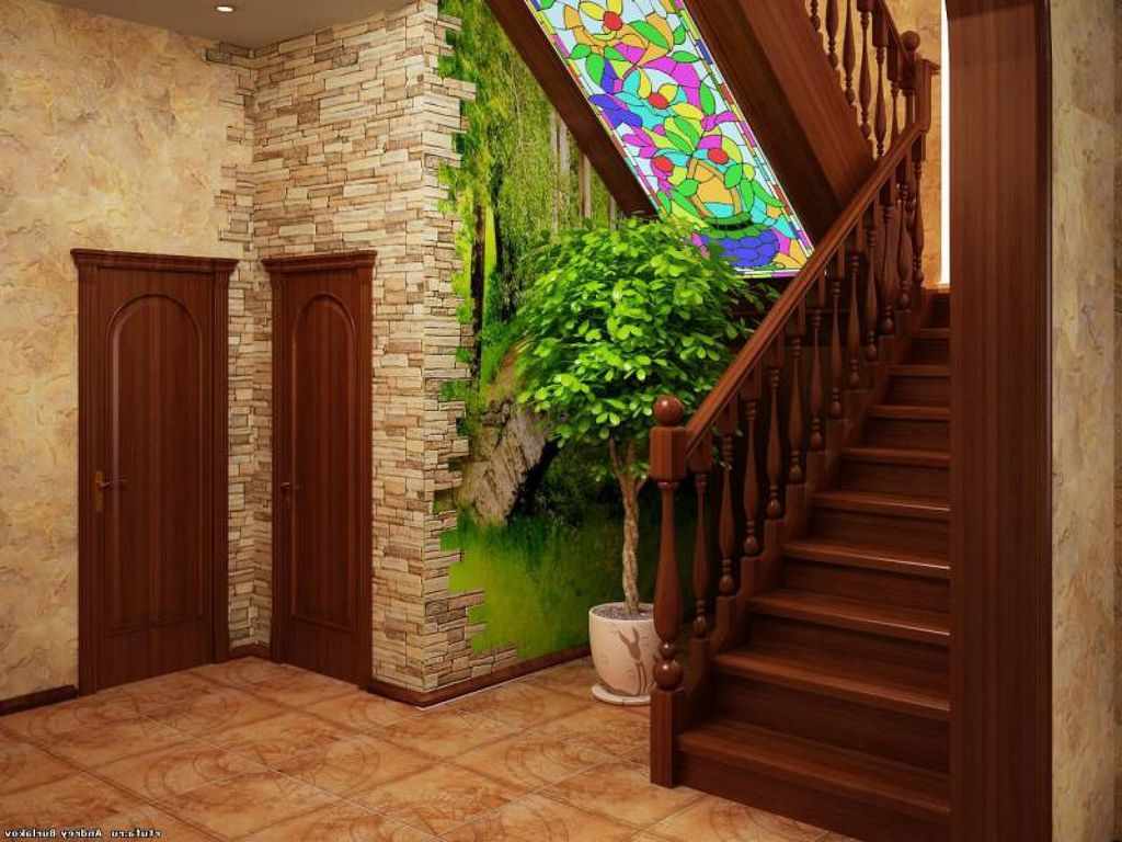 exemple d'un beau style de couloir dans une maison privée
