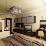 option of a beautiful style of a bedroom 15 sq.m photo