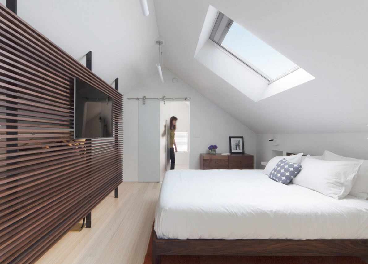דוגמה למראה פנים בחדר שינה בעליית הגג