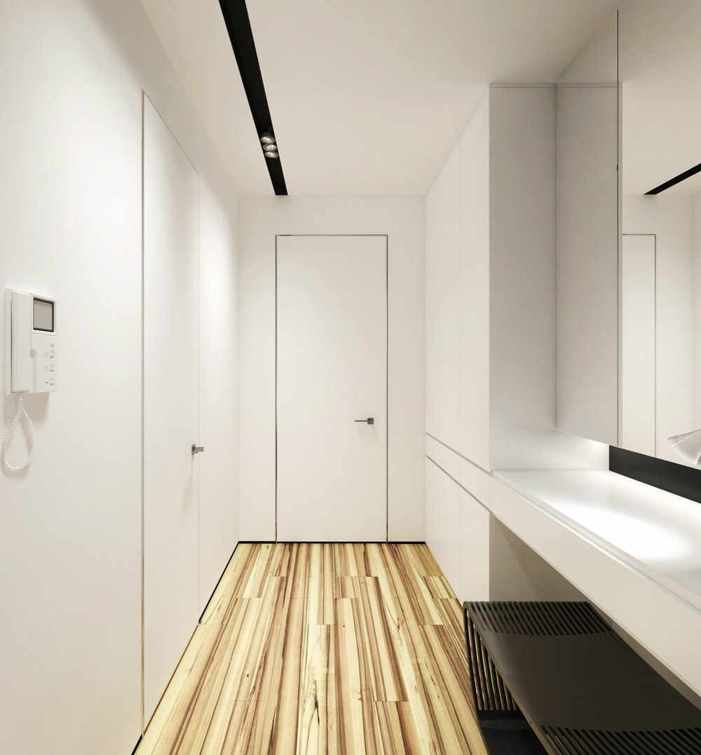 l'idée d'un beau design d'un couloir moderne