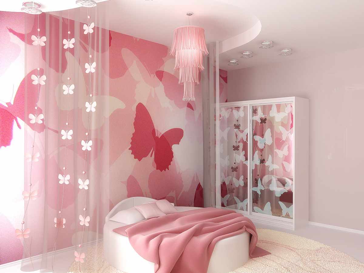 مثال على تصميم غرفة نوم جميلة لفتاة