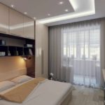 the idea of ​​a beautiful bedroom design 15 sq.m photo