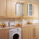An example of a bright kitchen decor with a gas boiler picture