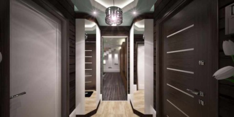 An example of an unusual design of a modern hallway photo