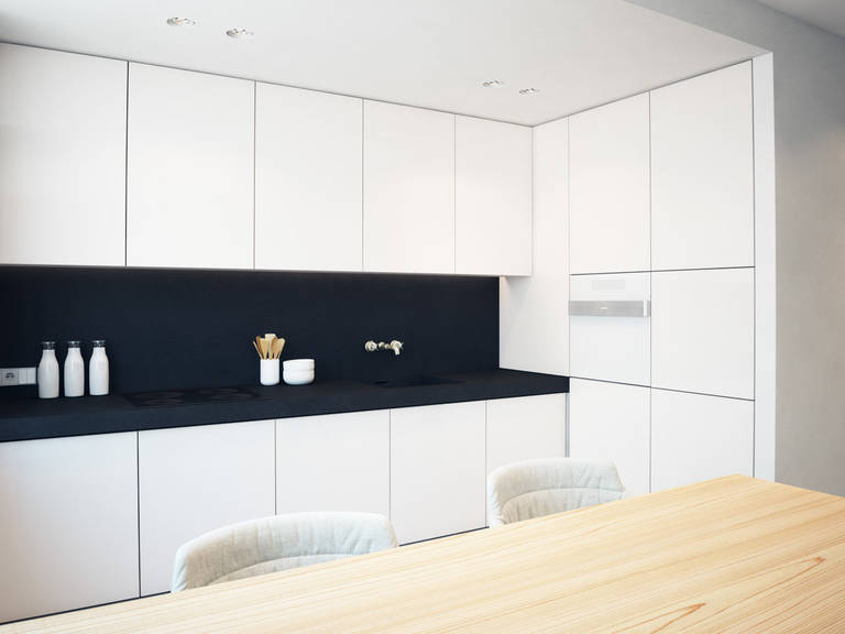 mutfak oturma odası minimalizm