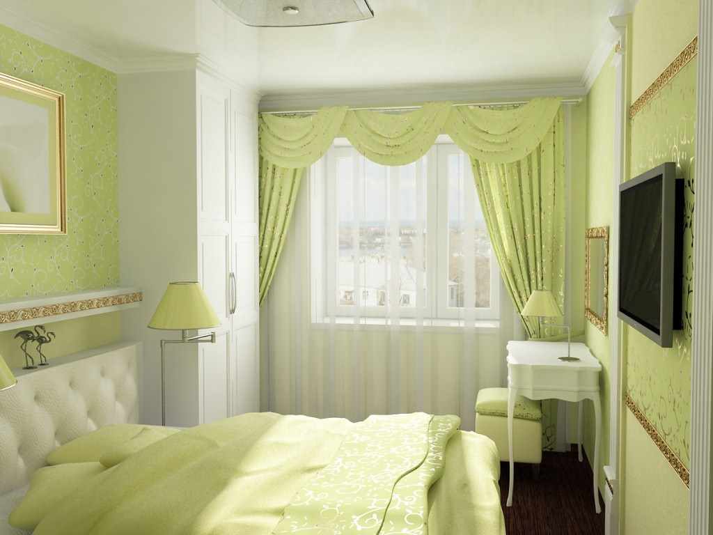 فكرة غرفة نوم جميلة الداخلية في خروتشوف