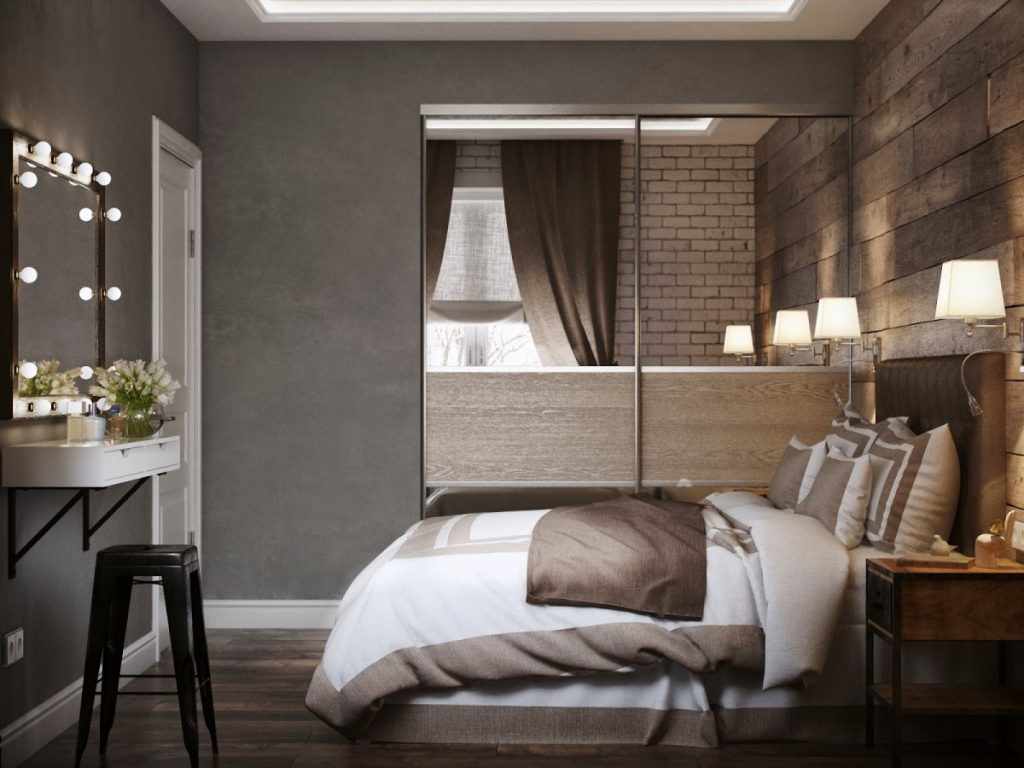 Kruşçev'deki yatak odasının parlak stilinin bir çeşidi
