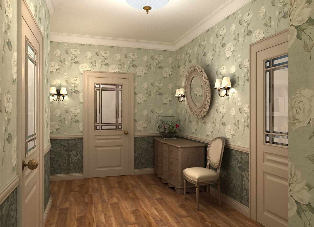 idée d'un style inhabituel d'un couloir dans une maison privée