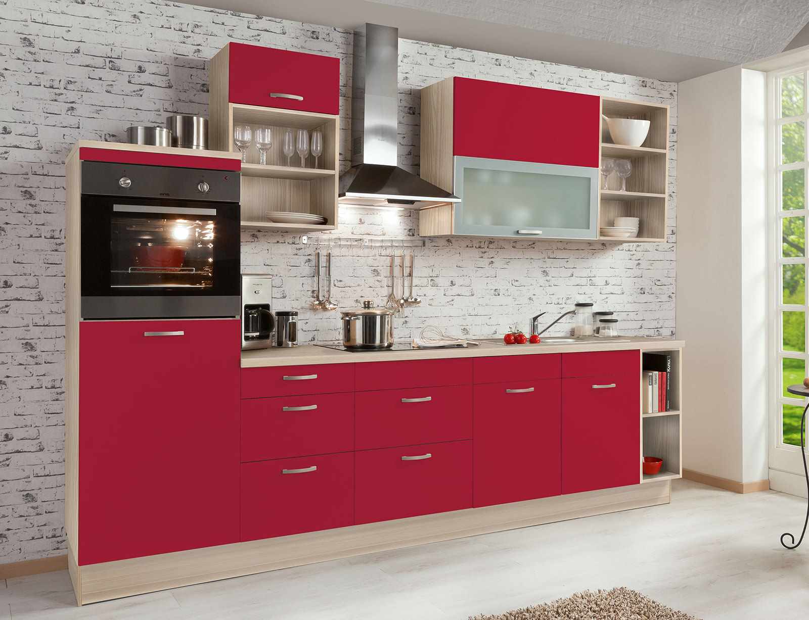 ideja par neparastu sarkanās virtuves stilu