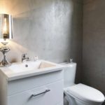 ứng dụng của thạch cao trang trí tươi sáng trong nội thất của hình ảnh phòng tắm