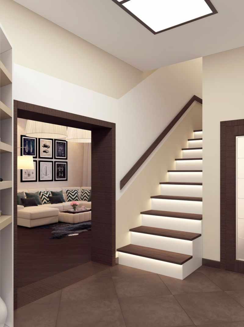 özel bir evde koridorun parlak tasarım versiyonu