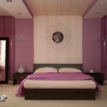 dar yatak odası fotoğrafının sıradışı bir tasarım örneği