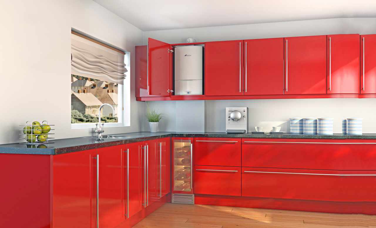gaz kazanlı mutfağın sıradışı tasarım versiyonu
