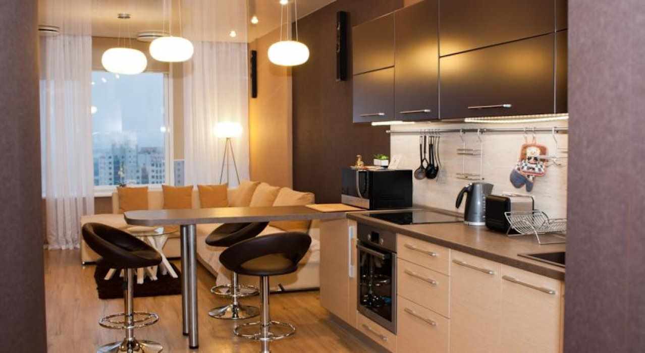 séjour lumineux option cuisine 16 m²