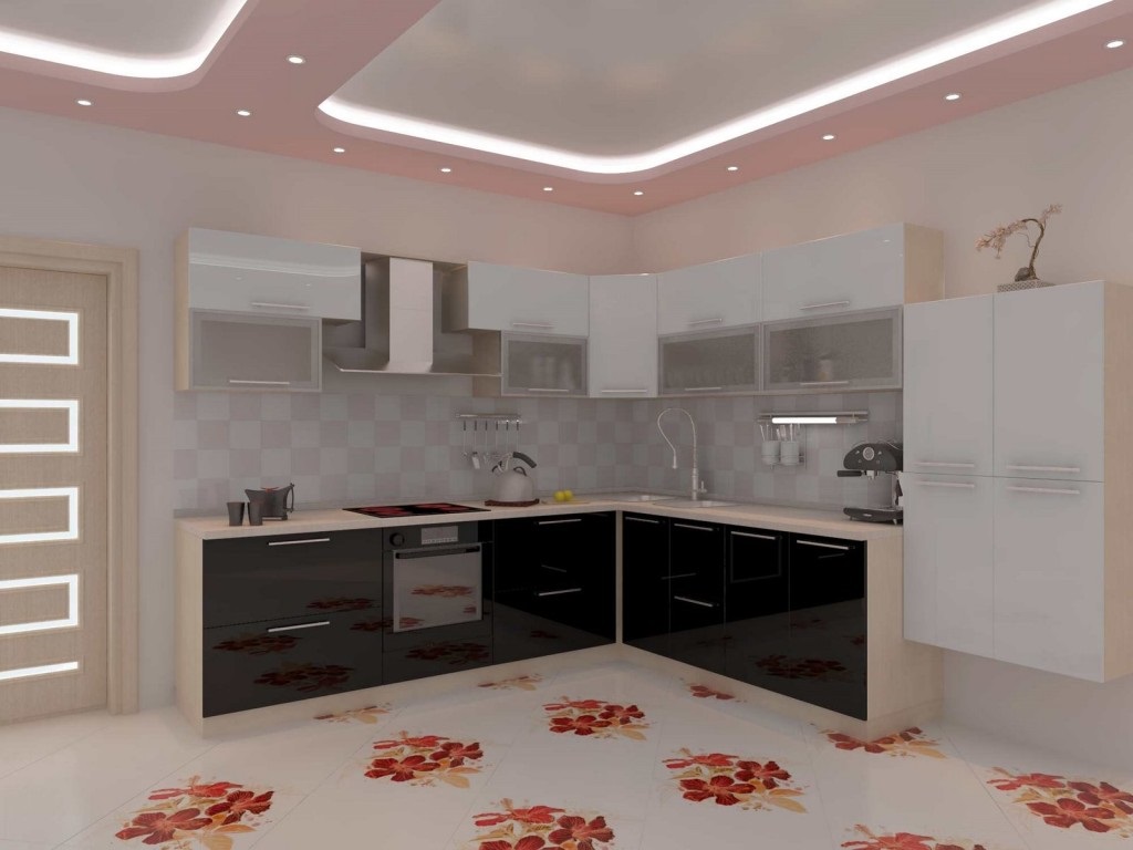 the idea of ​​a bright style corner kitchen