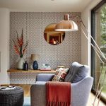 אפשרות טפט לעיצוב אור לתמונת הסלון