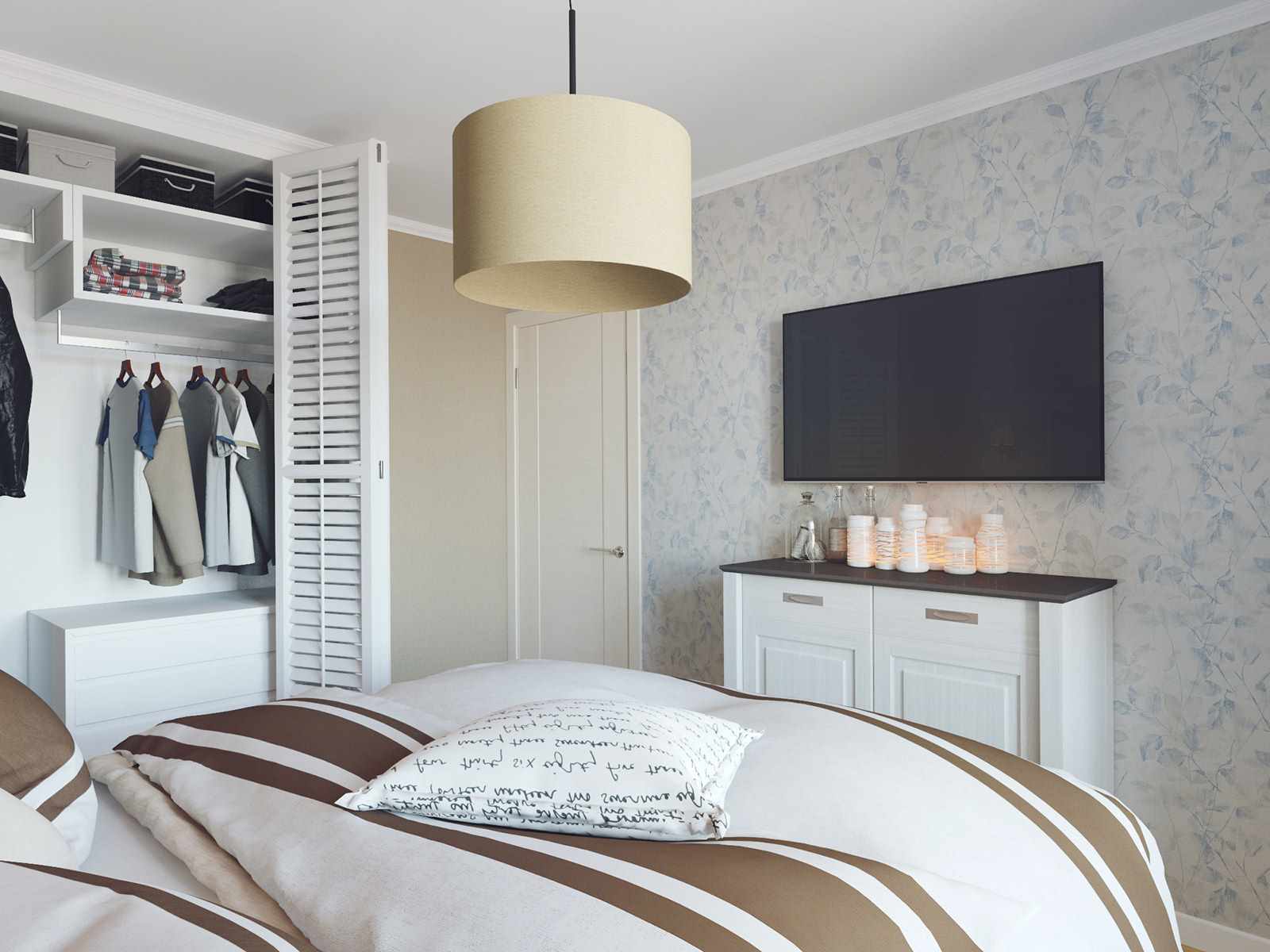 variant of a beautiful bedroom decor 15 sq.m