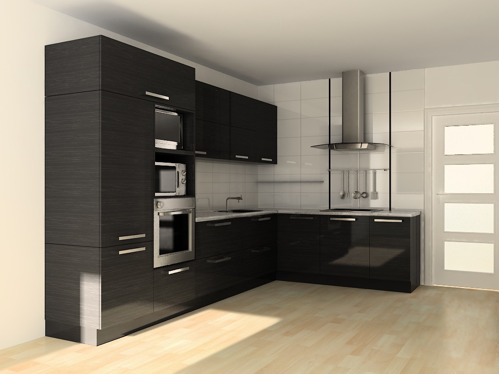 the idea of ​​an unusual style of corner kitchen