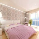 variant of light bedroom decor 15 sq.m picture