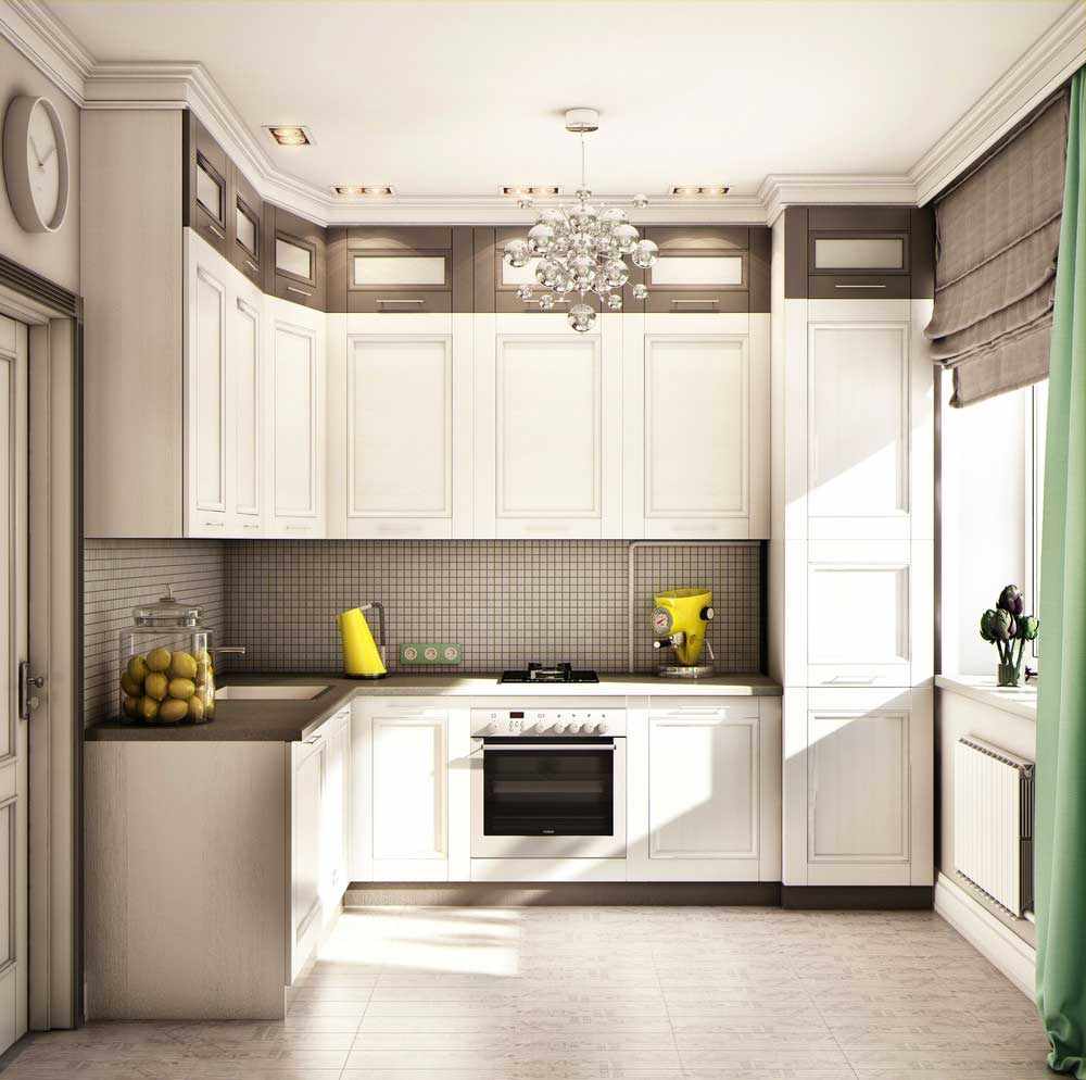 the idea of ​​a bright kitchen interior