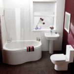 possibilité d'un intérieur de salle de bain clair avec une baignoire d'angle