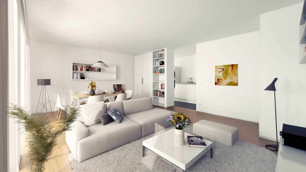 güzel bir minimalist oturma odası iç kullanma fikri