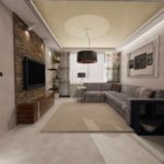 the idea of ​​a bright design of a living room 16 sq.m photo