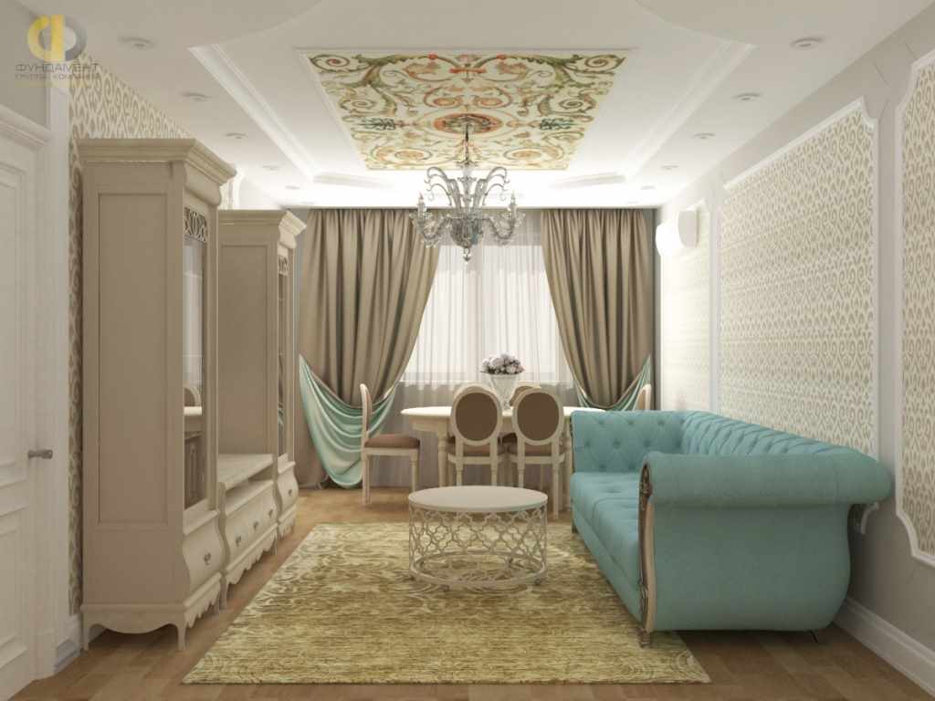 The idea of ​​a beautiful design of the living room 2018