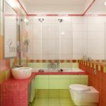 idée de design insolite d'une salle de bain carrelée