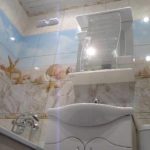 version d'un beau décor de salle de bain avec photo de carrelage