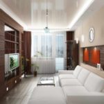 An example of a bright decor of a living room 16 sq.m photo