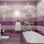 phiên bản nội thất sáng sủa của phòng tắm với hình ảnh ốp lát