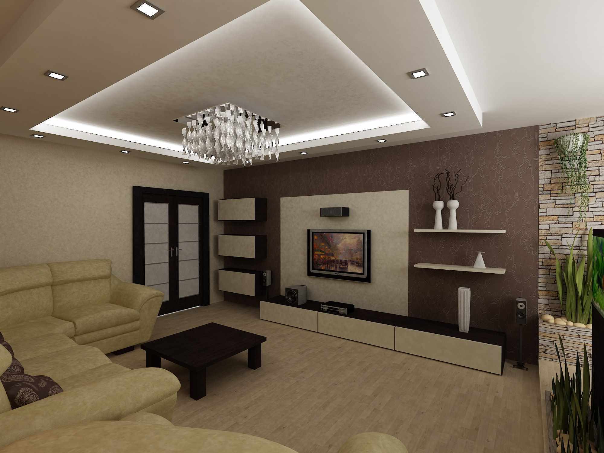 variante de style lumineux du salon 16 m²