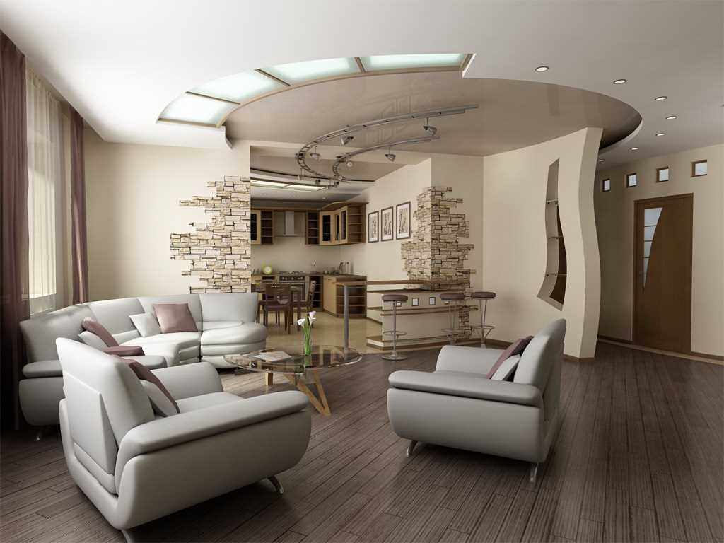 variante du décor lumineux du salon 25 m²