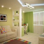 variant of the bright decor of the living room 16 sq. m picture