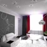 variant of the bright decor of the living room 17 sq. m picture