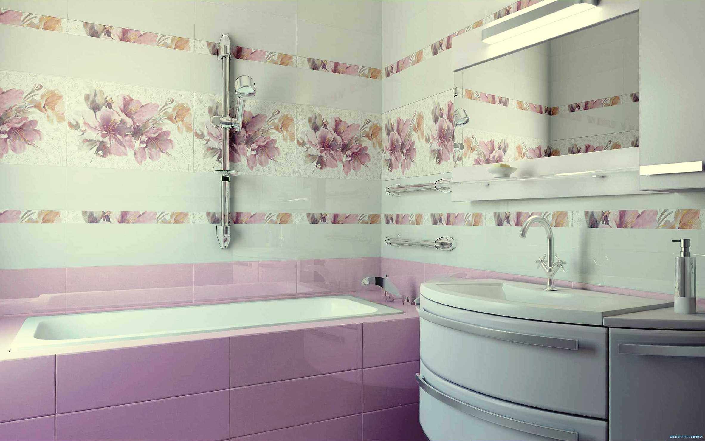 Un exemple d'un décor de salle de bain carrelé lumineux