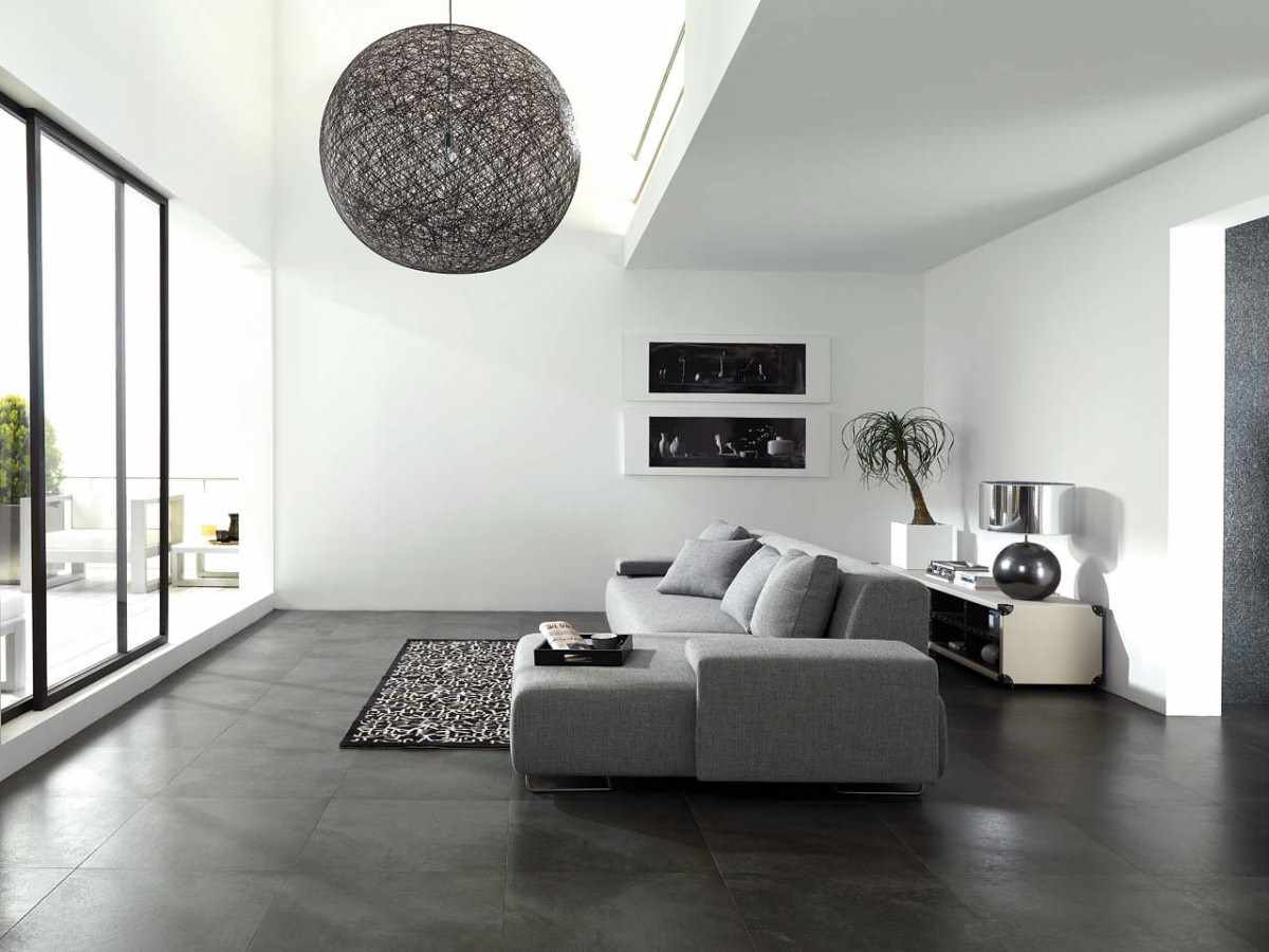 the idea of ​​using an unusual decor of a living room in the style of minimalism